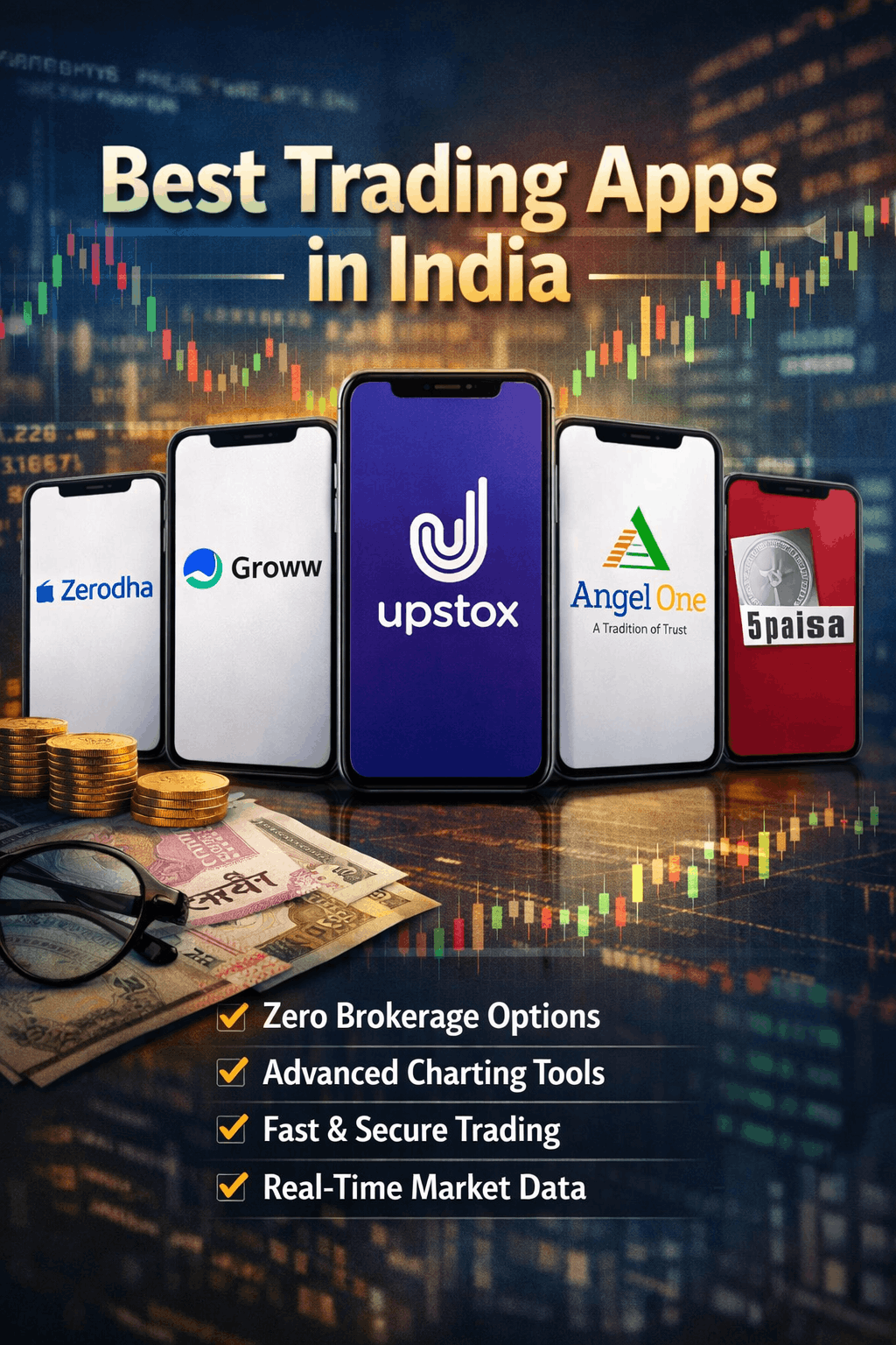 Best Trading Apps in India 2026 – Compare Brokerage, Features & Apps